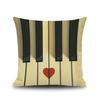 45X45CM Piano Key Wonderful Notes Decorative Pillowcase Car Sofa Art Piece Office Seat Cushion Cover Home Decoration