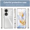TPU+Acrylic Cover for Honor 90 Clear Phone Case with Electroplating Buttons (Big Rear Lens Hole)