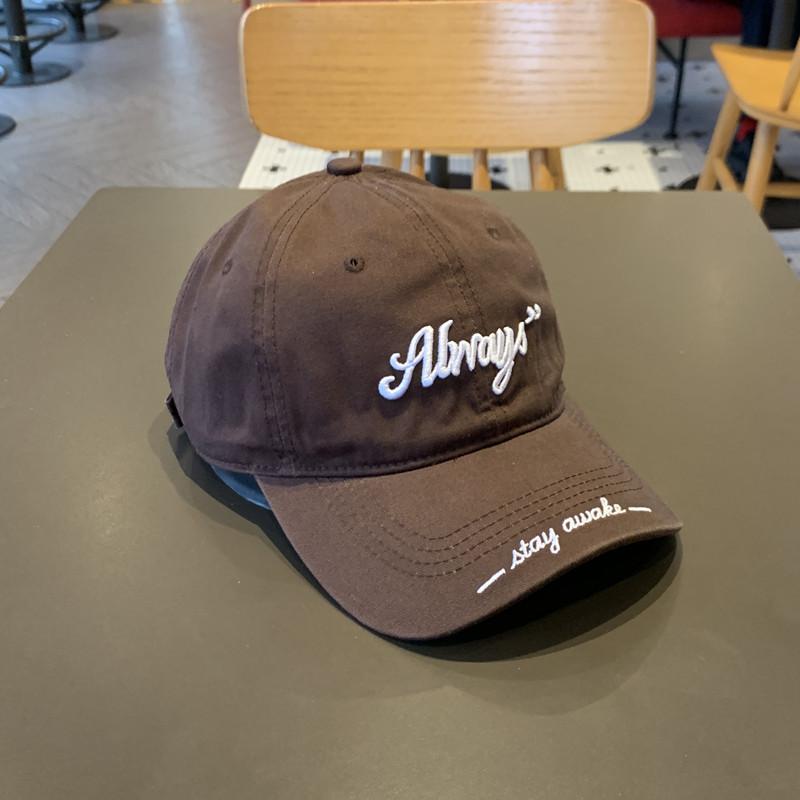 High quality street fashion show face small soft top baseball cap women's three-dimensional letter embroidery cap men