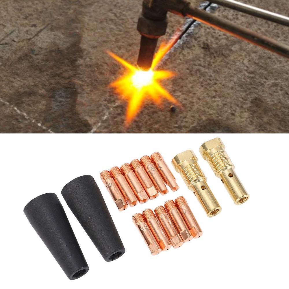 15pcs 0.031in Tip Size MIG Welding Nozzle Tips Gasless Nozzle Tips Kit For Century FC90
