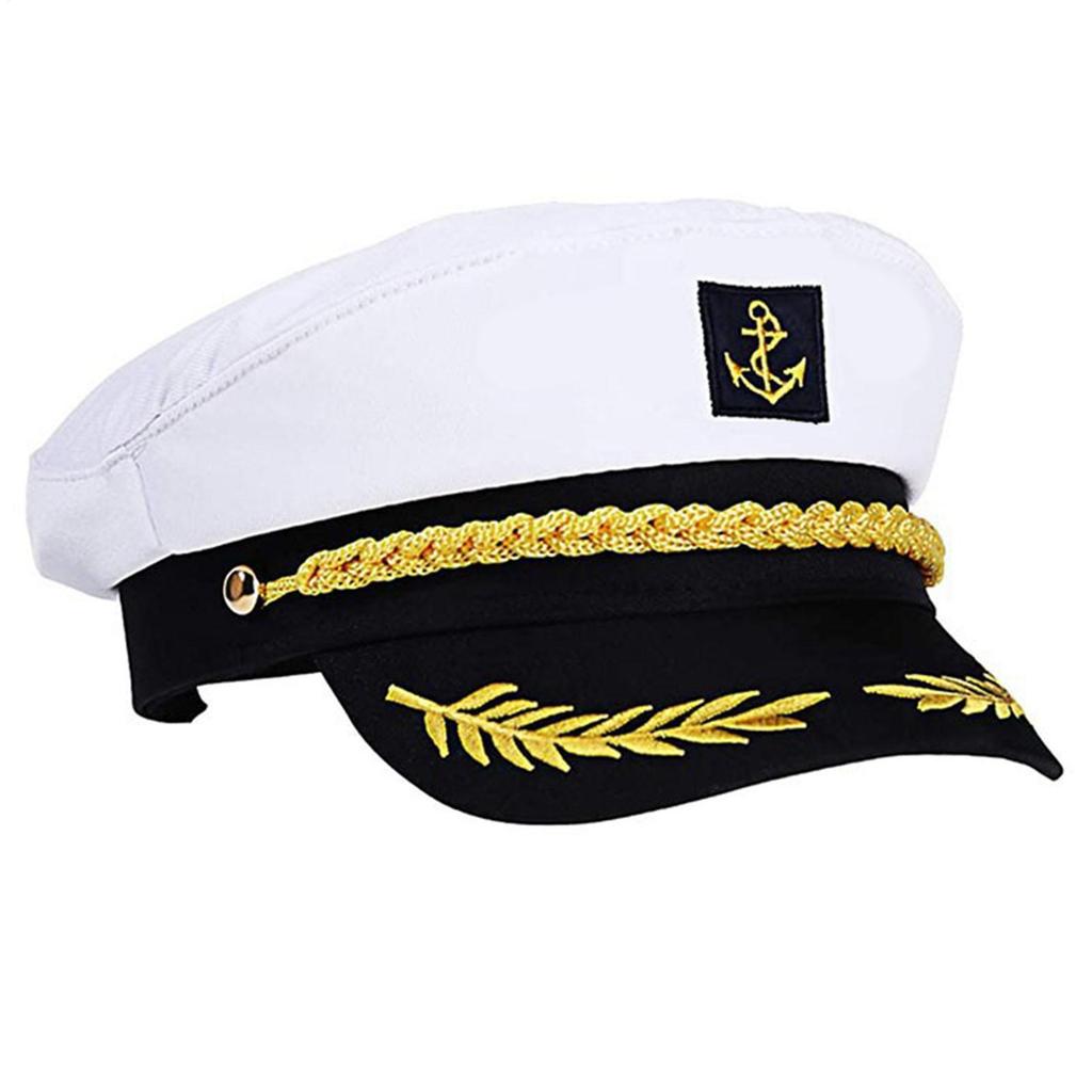 Cappello da Capitano per Velista Adulto Regolabile per Uomo e Donna Cappello da Festa Trucco Ballo Vestiti Marini Eccellente Elegante Accessori