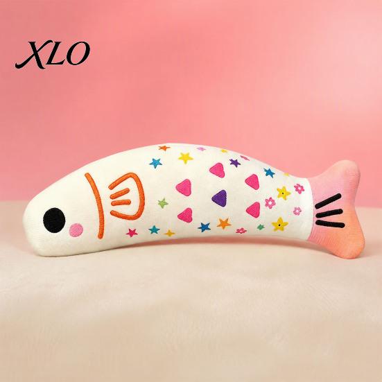 Cat Boredom Relief Toys Catnip Fish Toy, Squeaky Linen Chew Hugging Kicker Toy Kitten for Indoor Cats Biting Kicking Interactive Exercise