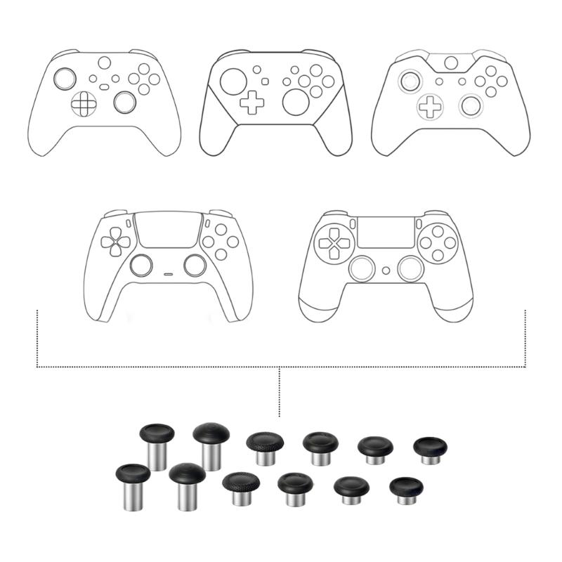Replacement Thumb Sticks Joystick Analog Thumbstick Grip for Game Controller Thumb Grip with Prying Tool Screwdriver