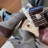 Cartoon Embroidered Dachshund Socks, Versatile for Autumn and Winter, Combed Cotton Sweat-absorbing Boneless Mid-calf Socks