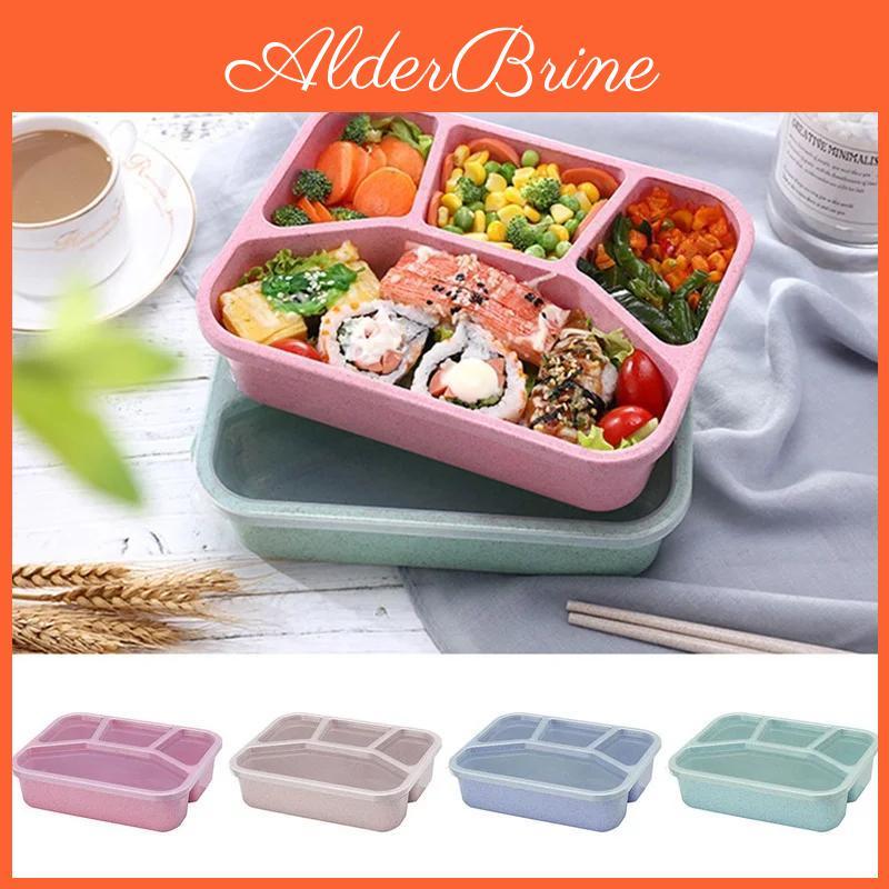 4 Fork Leakproof Compartments Microwave Bento Box Lunch Box Adult Lunch Containers Toddler Convenience Small Tools Accessory