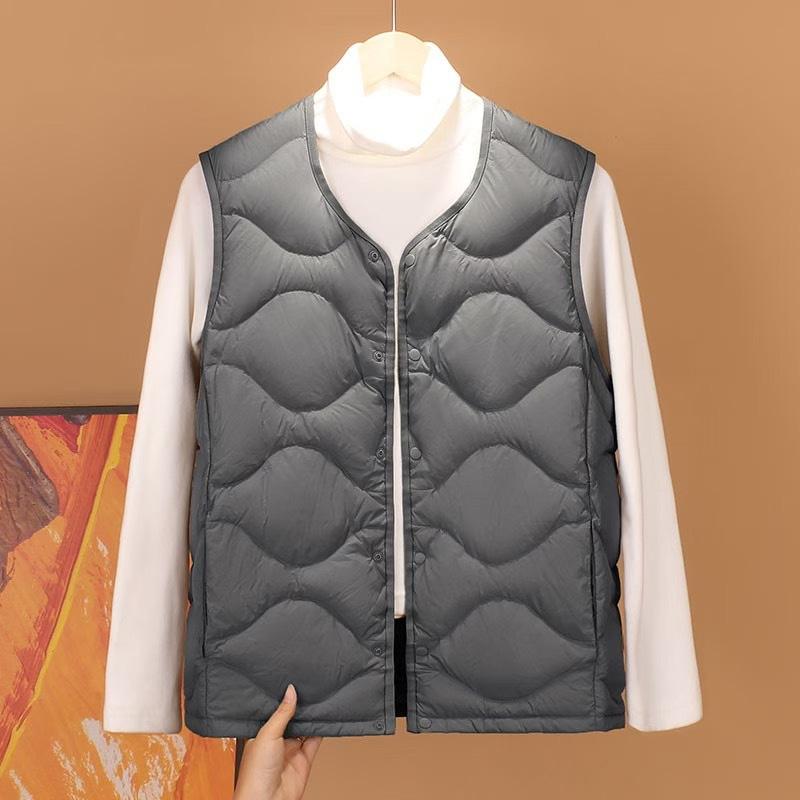 Short down vest, autumn color fashion down vest liner