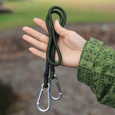 Outdoor Camping Rope with Hook Tensioner High Tensile Quick Installation Bungee Cord Hiking Elastic Tent Rope Accessories
