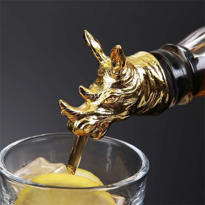 Wine Pourer Deer Elk Lion Wine Stopper Stainless Steel Bartender Tool Deer Head Wine Mouth Wedding Party Bottle Stoppers