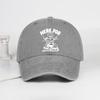 “Here For The Brew” Cartoon Can Print Washed Baseball Cap Soft, Comfortable, Lightweight, Breathable, Adjustable Fun, Casual, Hu
