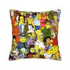 Funny Cartoon S-Simpsons Family Portrait Pillow Case Comfy Pillow Cover For Chair Sofa Home Decor Fashion Cushion Cover