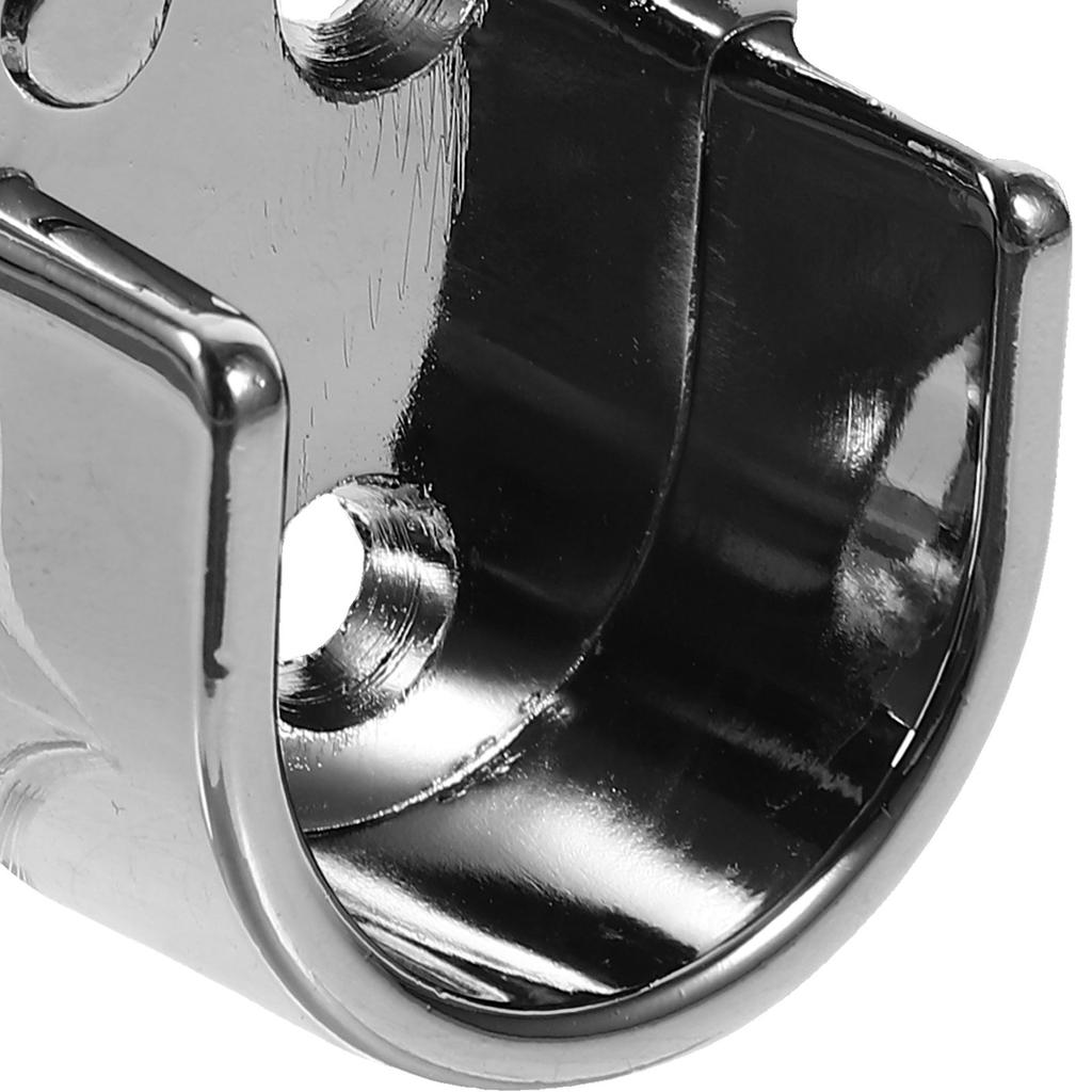 2Pcs Closet Rod Holder Flange Socket Brackets Sturdy Stainless Steel Wardrobe Rod Support for Clothes Towels Shower Curtain