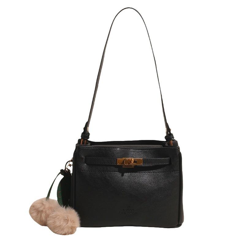 Vintage Maillard Armpit Bag Women's 2025 Autumn and Winter New Fashion Literary Small Square Bag Niche Simple Shoulder Women's Bag