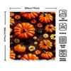 Tuniu Autumn Pumpkin Pattern Shower Curtain Halloween Decorative Fabric Curtain For Bathroom Kids Room
