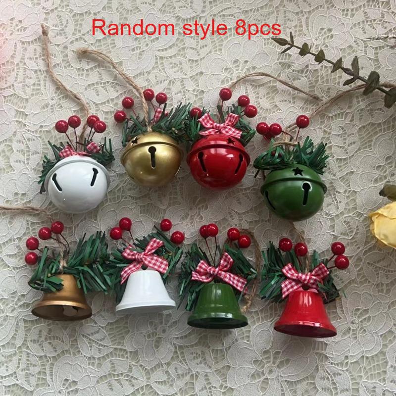 4/8pcs Christmas Bells In Different Styles,Jingle Bells,Multifunctional Christmas Tree Ornaments,Exquisite Christmas Decorations