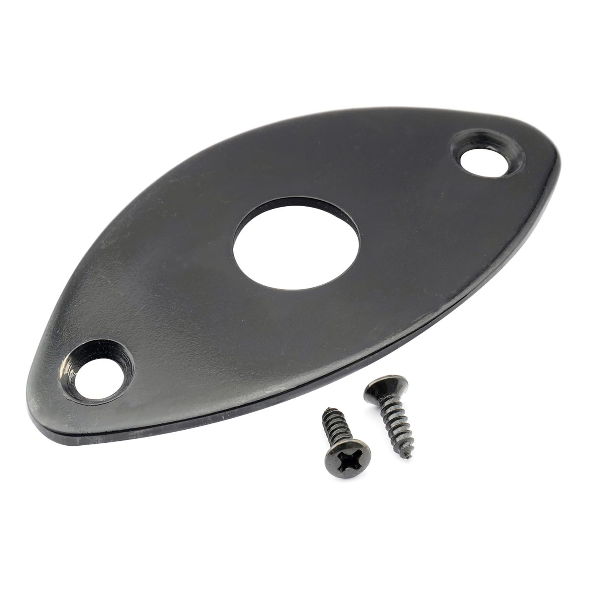 Musiclily Pro Eye Steel Jack Plate for Curved Electric Guitars and Black Cat s Basses,