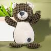 Pet Toy Bear Shape Bite-Resistant Plush Dog Cat Chew Toy with Built-in Sound Device Soft Interactive Play Stress Relief Toy