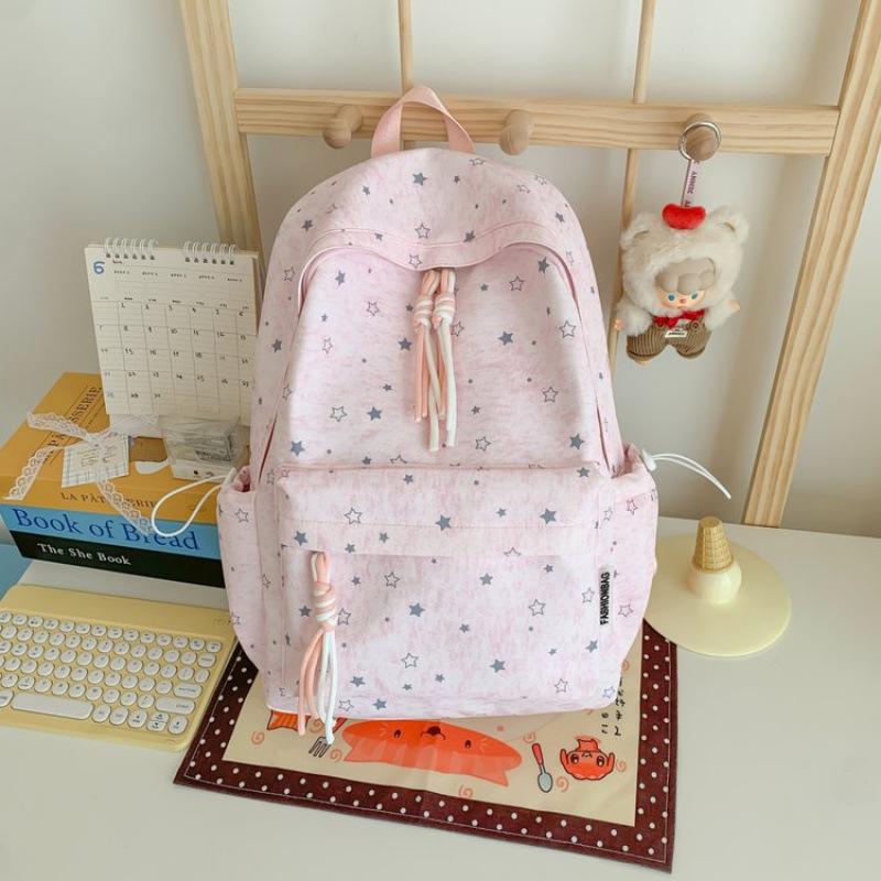 Schoolbag Schoolbag Ins Niche Korean High Value Junior High School Student Star Backpack Casual Versatile Large Capacity Backpack