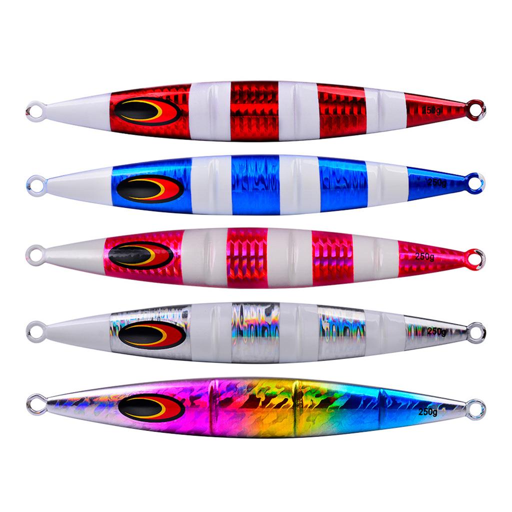 5Pcs Hard Metal Slow Pitching Jigs Freshwater Saltwater Fishing Glow Lures Sea Fishing Lures Swimbait