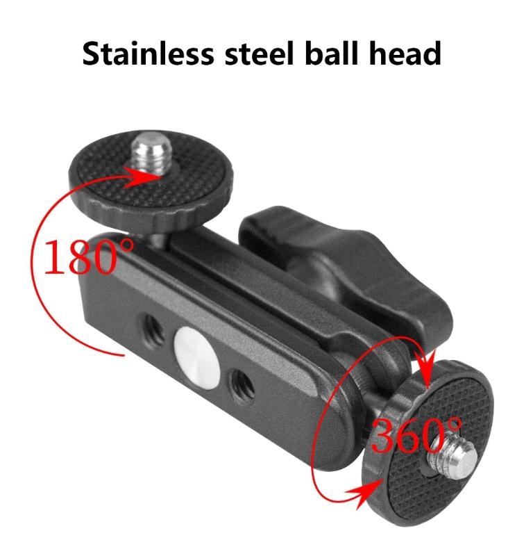 Adjustable Stainless Steel Joint Head Arm Supports 5kg For Cameras And Lighting Gear Mount