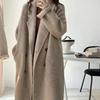 Premium Long-haired Ultra-fine Wool Double-sided Cashmere Coat Double-breasted Women's Coat Woolen Coat