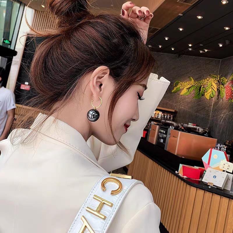 Korean Minimalist High-End Pearl Drop Earrings - 925 Silver Needle Women's Ear Hooks