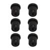 6Pcs Guitar String Ferrules Through Body Brass Recordative Edition for Electric Guitars Black