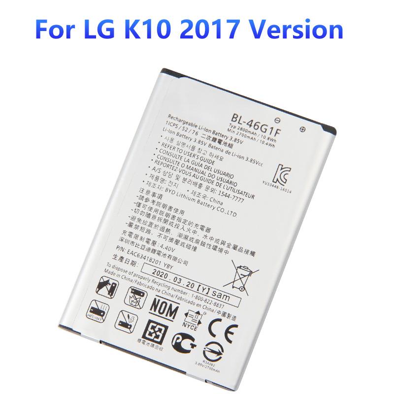 Rechargeable Lithium Battery For LG 2017 Version K10 BL-46G1F Phone Battery 2800mAh