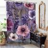 Lavender Anemone Shower Curtain - Soft Design, Washable, 70.8x70.8 Inches, Light Purple & Pink, Lightweight