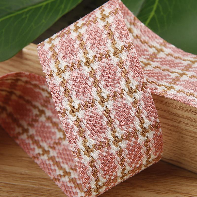 5 Yards Retro Classic Jacquard Ribbon Houndstooth Brocade Ribbon for Bows Bouquets Gift Wrapping Clothing Sewing DIY Accessories