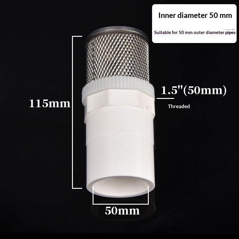 20~63Mm 304 Stainless Steel Filter Pvc Pipe For Small Aquarium Tank Water Pump Inlet Tube Filter Garden Drip Irrigation Filter