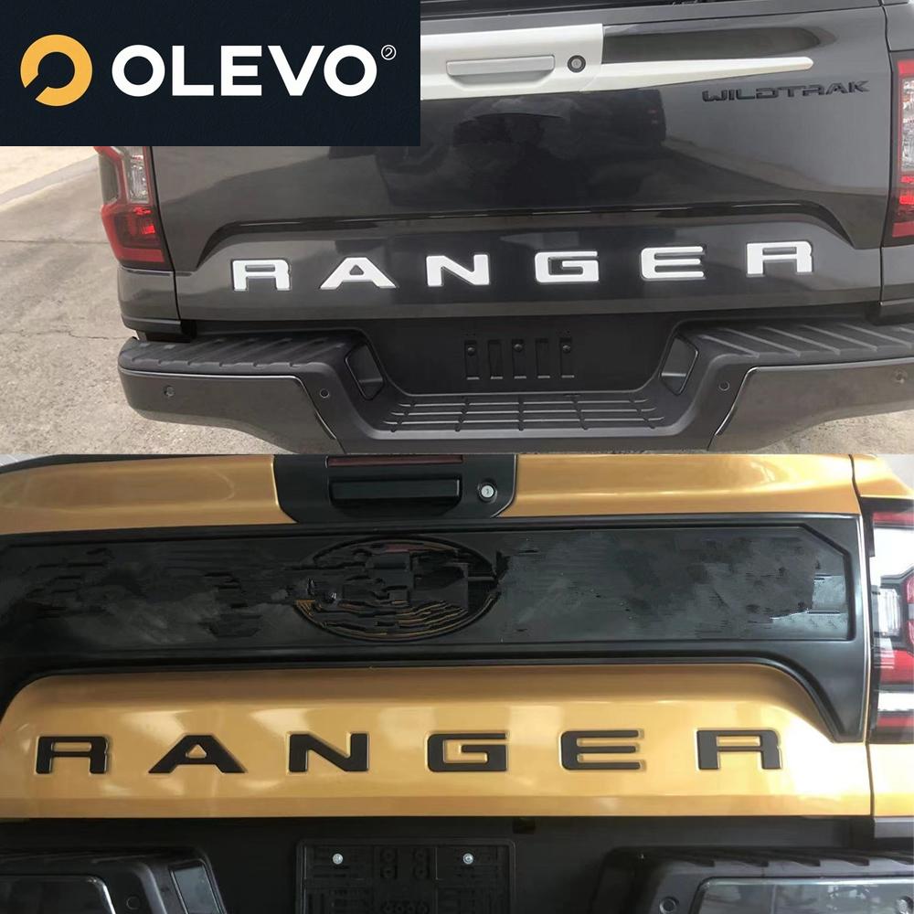 For Ford Ranger T9 Wildtrak Sport XLT XLS XL 2022 2023 1Set New Models Rear Door Logo Letter 3D Emblem Original Size ABS
