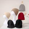 Custom Embroidery Logo Knitted 100% Cashmere Winter Hat Luxury Fashion Women Warm Cashmere Cuffed Beanie Hat