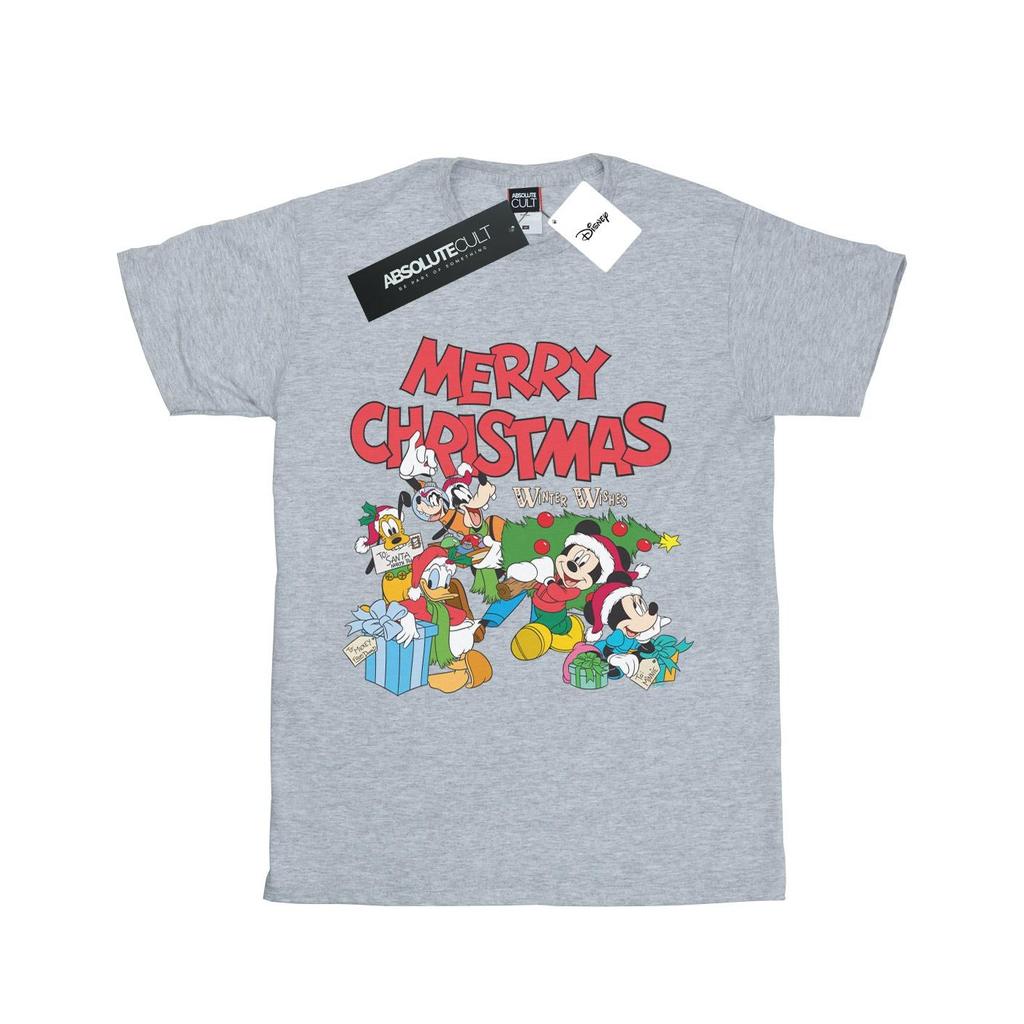 Disney Girls Mickey And Friends Winter Wishes Cotton T-Shirt