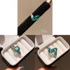 New Chinese Style Zircon Snake Pattern Triangle Open Ring For Women