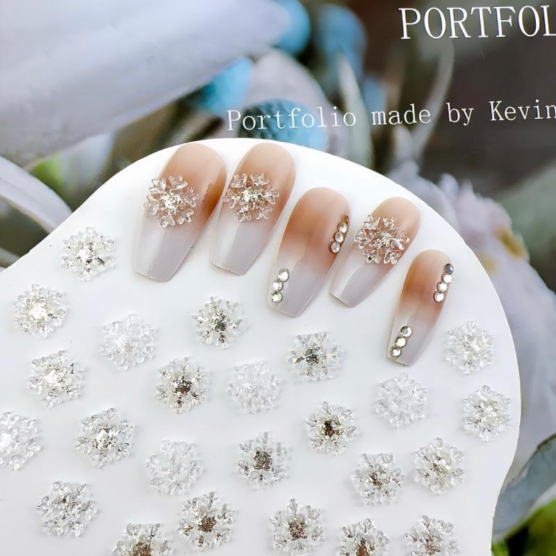 New Style Christmas Glitter Snowflake Nail Art Accessories