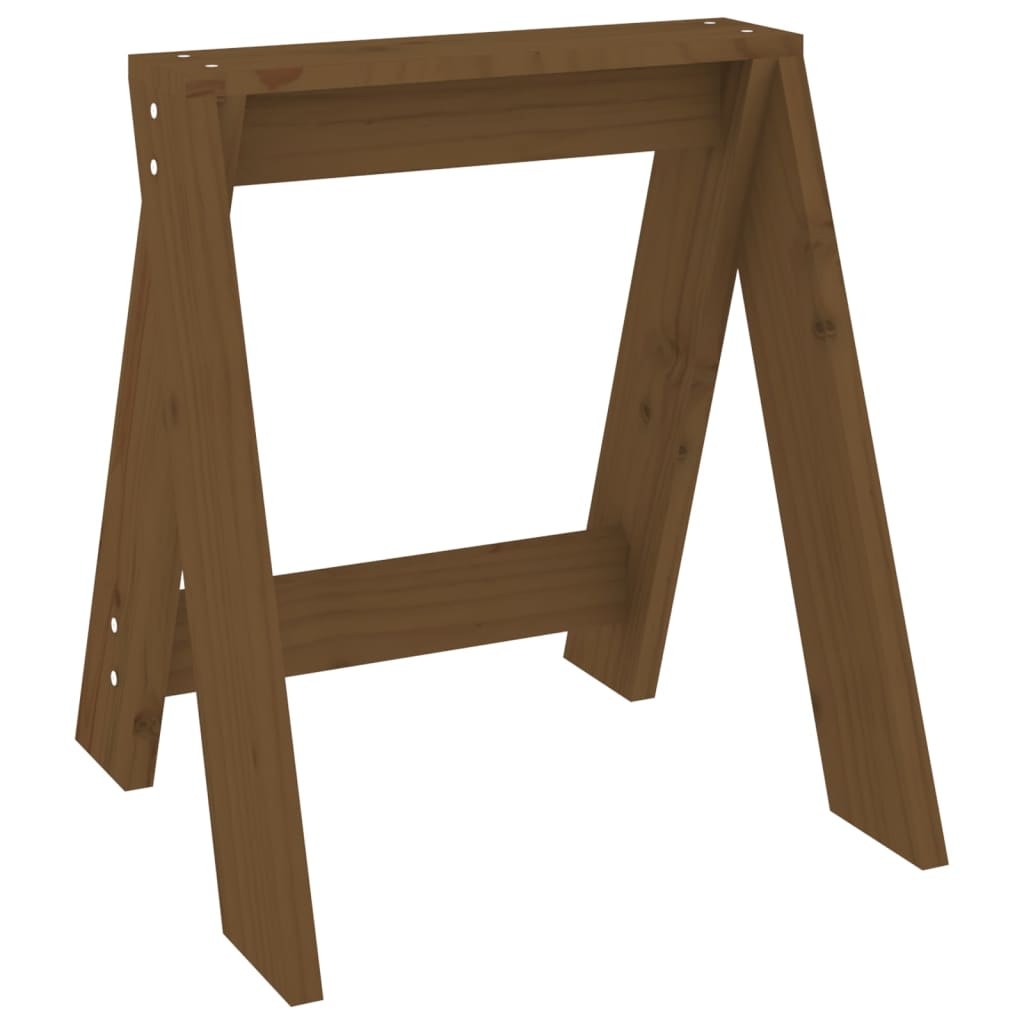 Stool Set 2 pcs. Honey Brown 40 x 40 x 45 cm Solid Pine Wood