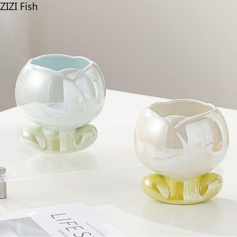 Kreative Tulpen Tasse Zuhause Frühstück Milchbecher Büro Keramik Wasserbecher Café Nachmittagstee Latte Kaffeetasse Festival Geschenk