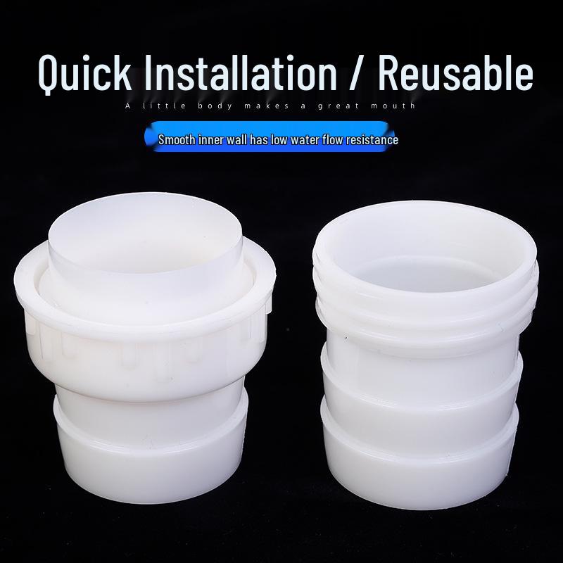 White 1-Inch Threaded Plastic Hose Connector