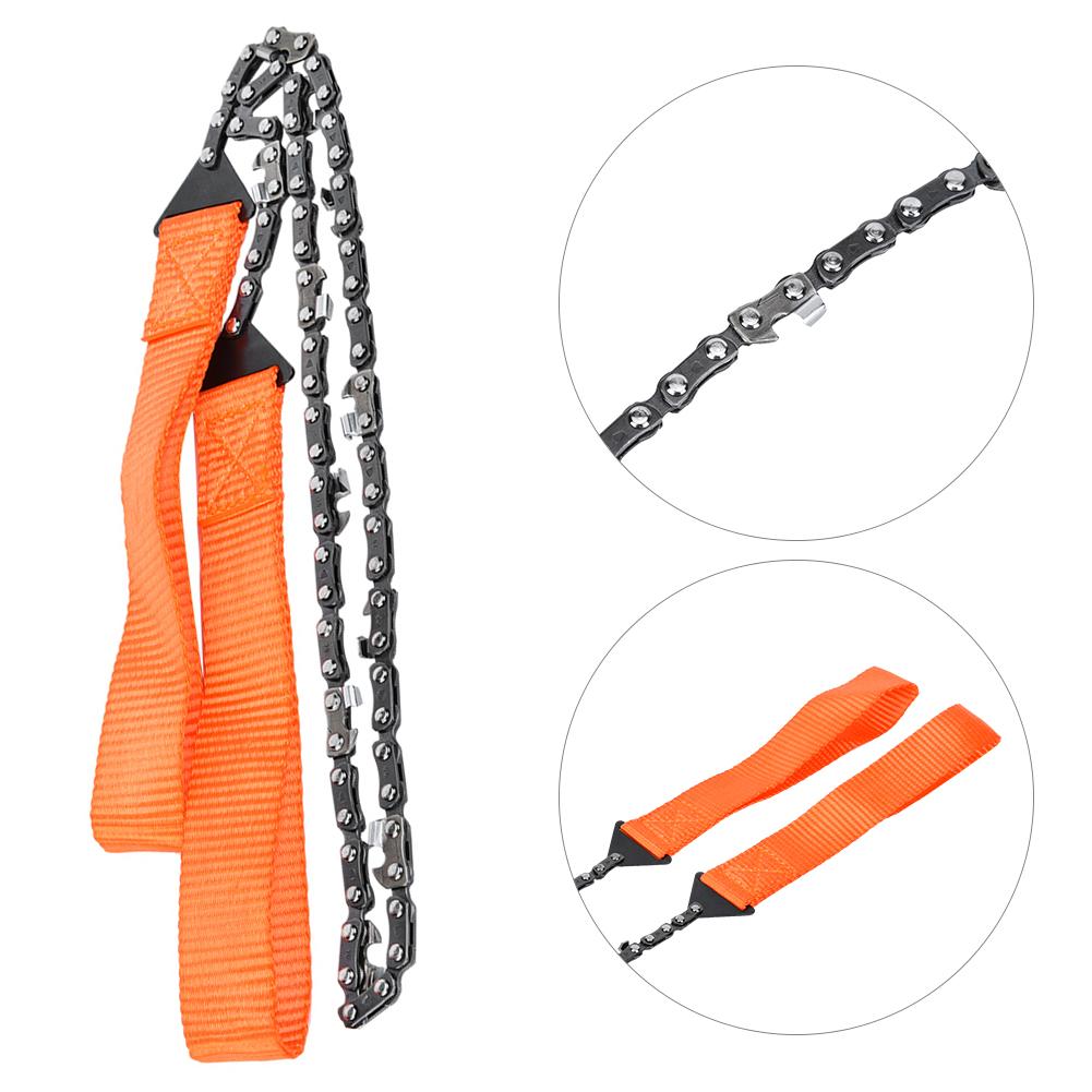 Outdoor Manual Manganese Steel Wire   Chain Saw Emergency Survival Tool 11 Cutter (Orange)