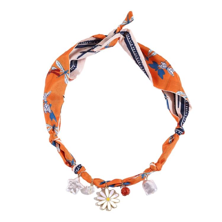 Multi Pendant Necklace Scarf Elegant Styling Option Soft Practical Polyester Ideal For Casual Or Prom Outfits