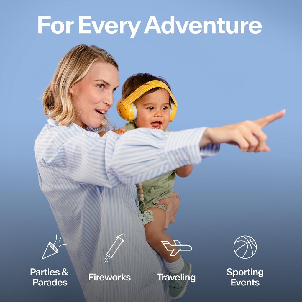 ALPINE HEARING PROTECTION MUFFY BABY CLASSIC BLU Earmuffs with and Noise Reduction for Blue Headband, Soundproofing, Babies,