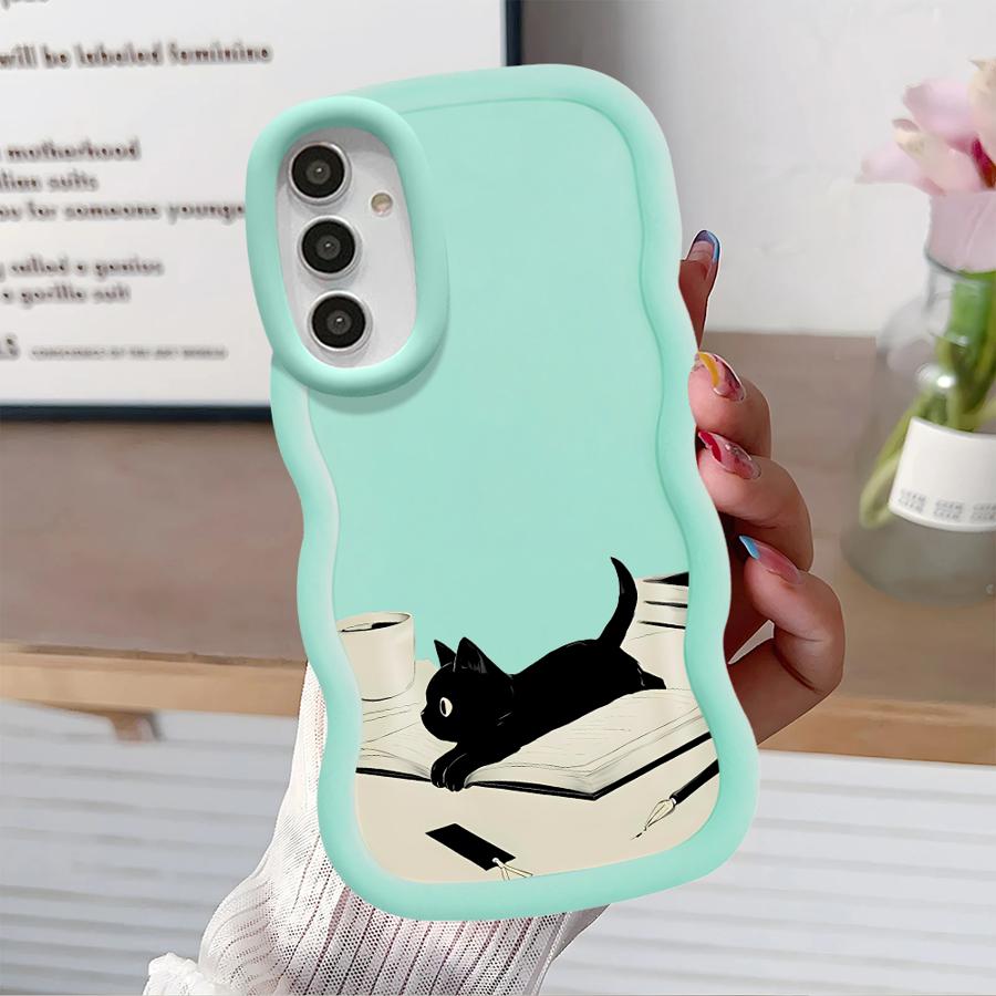 Süße Katzen Hülle für Samsung Galaxy A52 A15 A12 A13 A14 A16 A11 A21s Weiche Handyhülle A06 A05 A53 A04 A22 A23 A33 A03