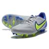 Nike Tiempo Legend 9 Academy Round Toe Lace-Up AG (Rubber Short Studs) Slip-Resistant Durable Soccer Shoes Men Soccer Shoes Gray Blue DB0627-075