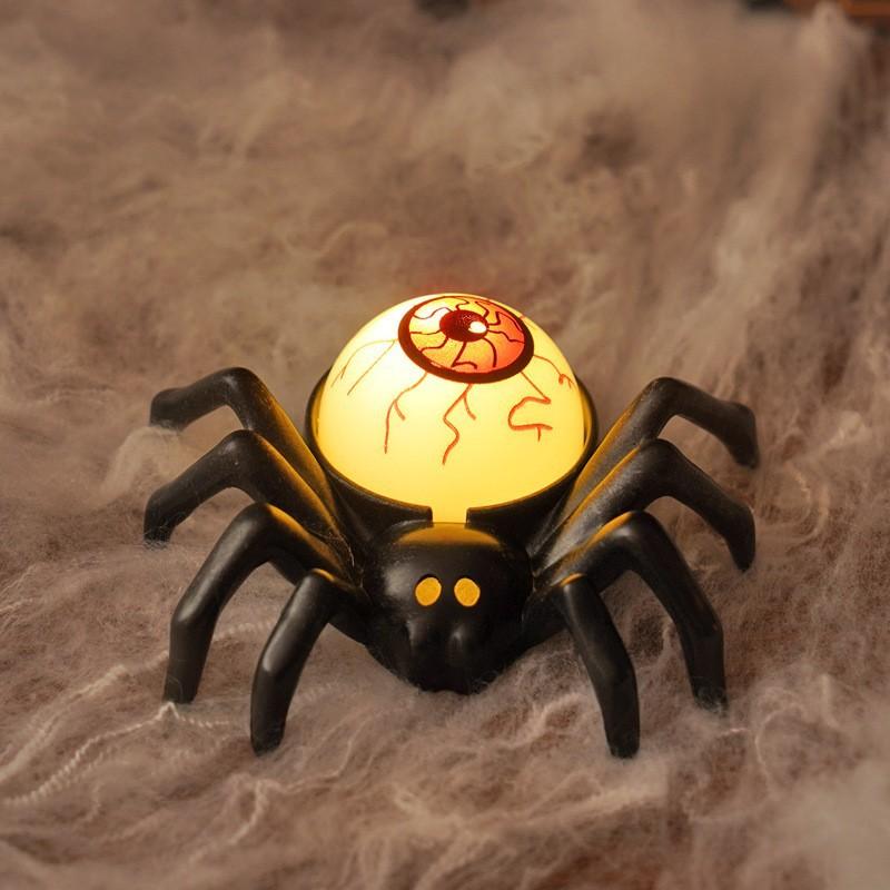 

Haunted LED Candle Light Plastic Spider Pumpkin Lamp House Halloween Party Decor Horror Props Halloween Decorations for Home Bar