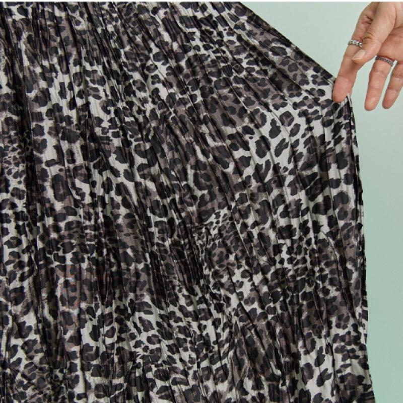 MAXZA Leopar Desenli Pileli Uzun Etek Zd08qs009on