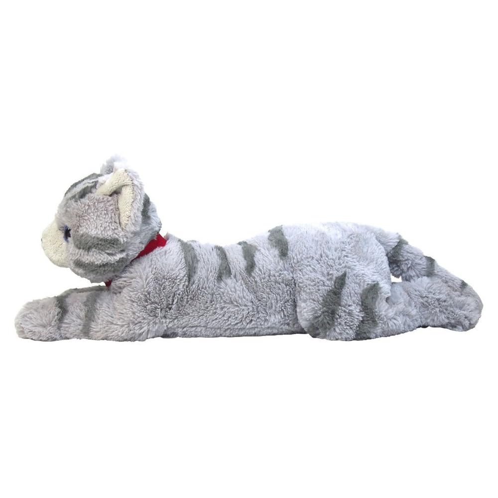 Sun Lemon Knee Cat Plush Toy M Size Gray
