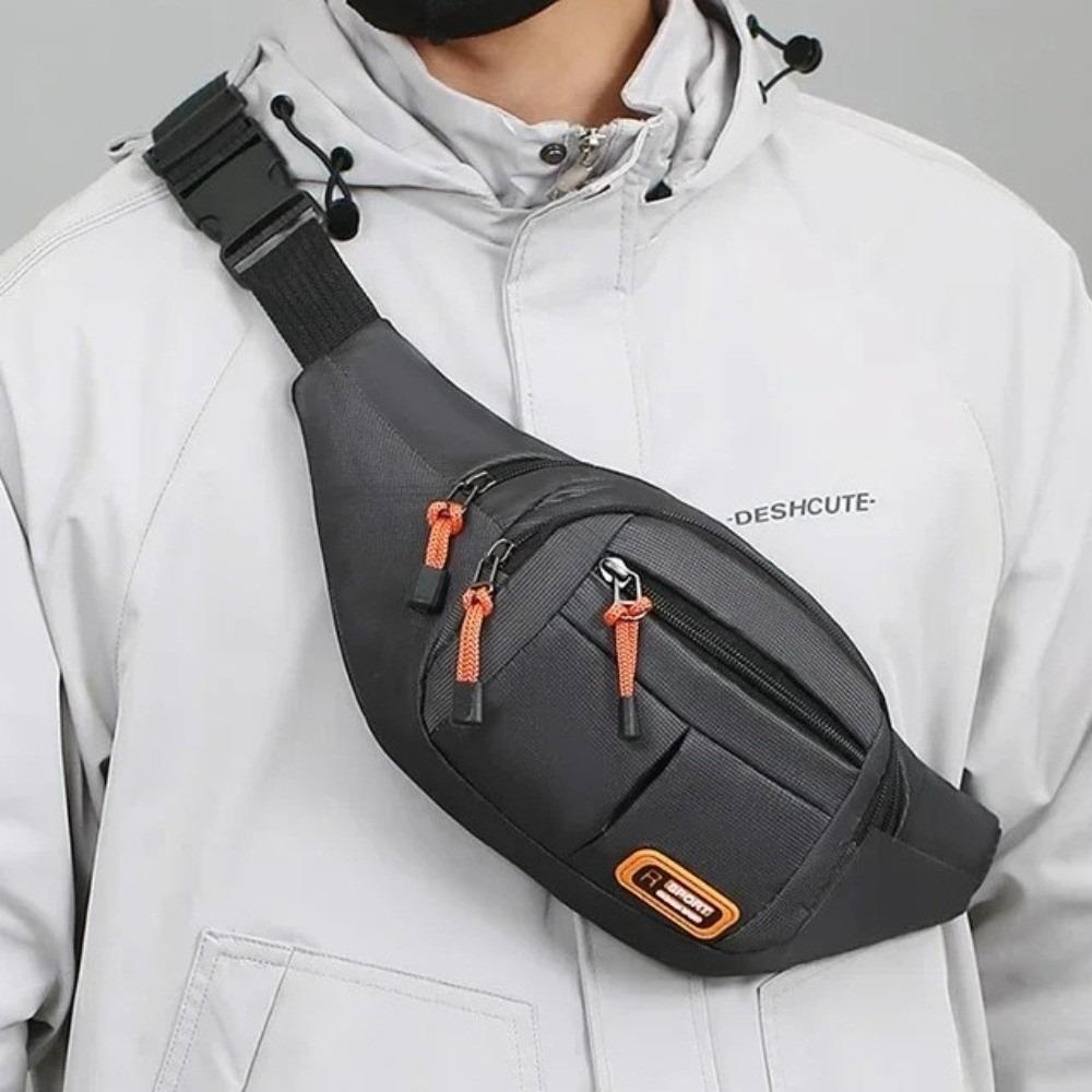 Oxford Men's Crossbody Bags Waterproof Large Capacity Waist Bag Durable Multifunctional Multi-Pockets Waist Packs Men Women