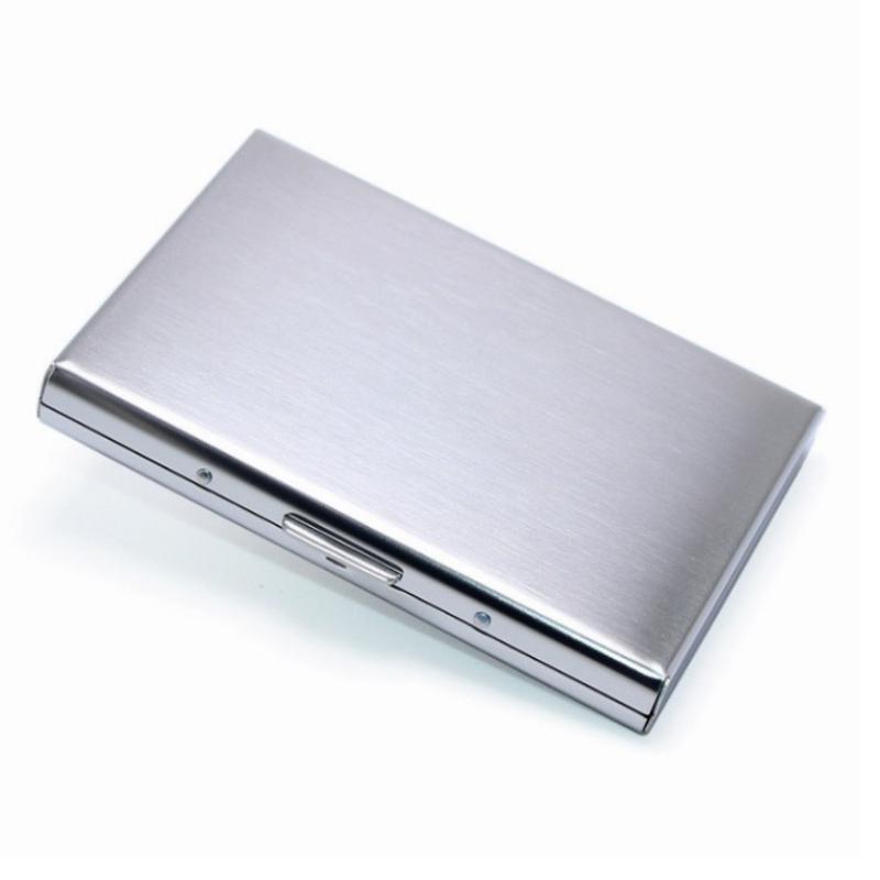 Kortlåda i rostfritt stål Kredit-ID-korthållare Affärsväska Förvaring Metallklämma Enfärgad affärspresent