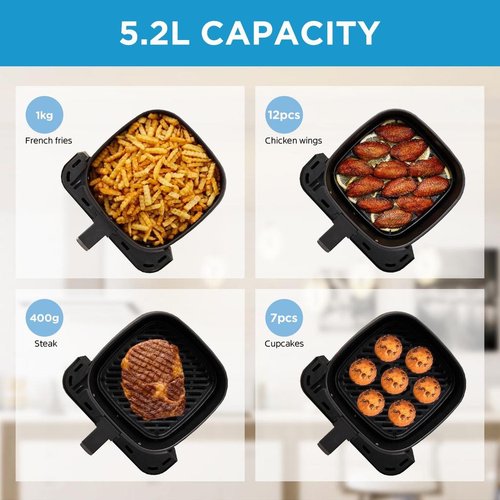 Midea Hot Air Fryer, 5L Capacity, HeatXpress Technology, 90% Less Oi