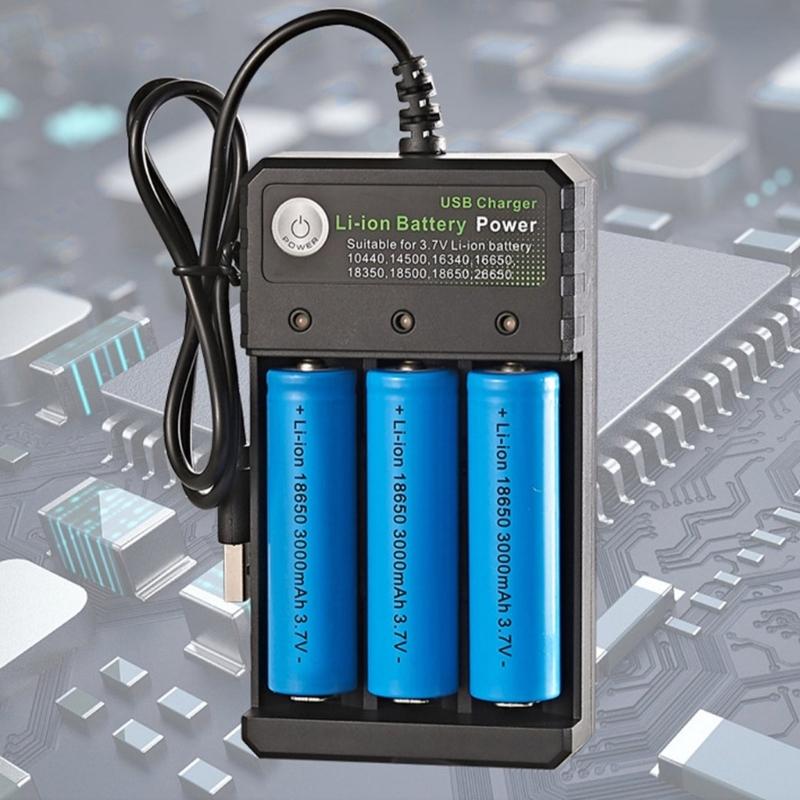 Universelles 18650 Ladegerät für 18650 18500 14500 16650 Verschiedene Lithium-Akkus, mit unabhängigen Ladeschächten